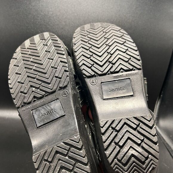 Sanita Clog Sandals Women's 41 Solid Black Slip On Strappy Open Toe - Picture 7 of 7